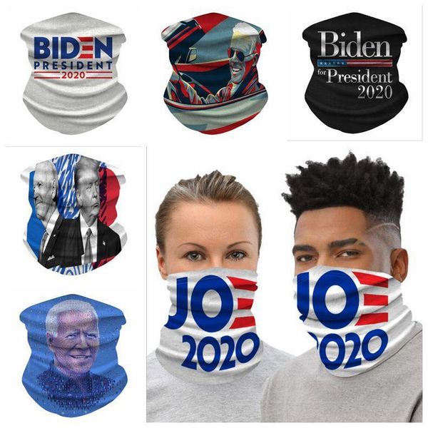 

DHL3-7days Biden 2020 Scarf Ice silk Face Mask Seamless Tube Magic Keep America Great Headbands Cycling Headwear Neck Gaiter fy6069