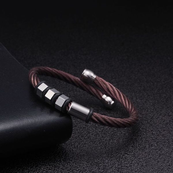 

charm strand beads bangles men women stainless steel chain link cuff sporty bracelets jewelry, Golden;silver