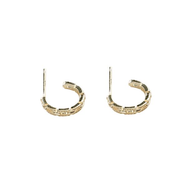 

2020 fashion 925 silver jewelries retro geometric gold plated hook earrings for women 10 pairs per lot, Golden