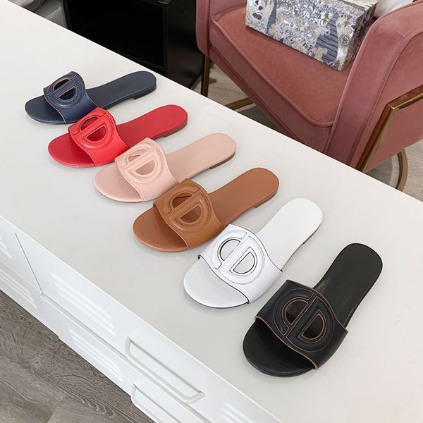 

2020 designer scuffs womens leath flat slipper platform summer high heel sandals beach slide vintage embroidered floral women shoes, Black