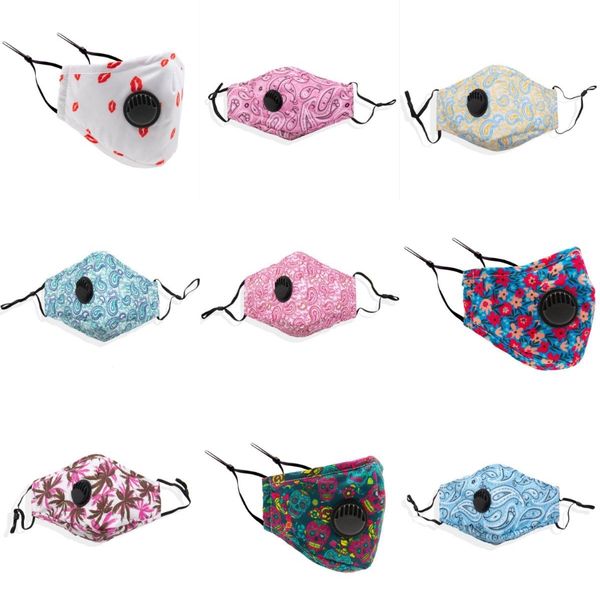 

designer 3d face mask,face anti dust cotton cloth masks with 2pcs pm2.5 replaceable filter flag pattern mouth mask#727, Black