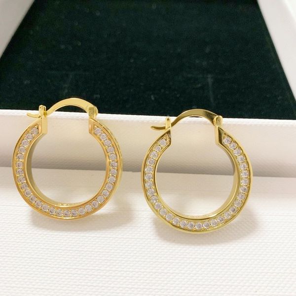 

новая роскошь полный алмазов личности холодный ветер дизайнер серьги роскошь дизайнер ювелирных женщин серьги, Golden