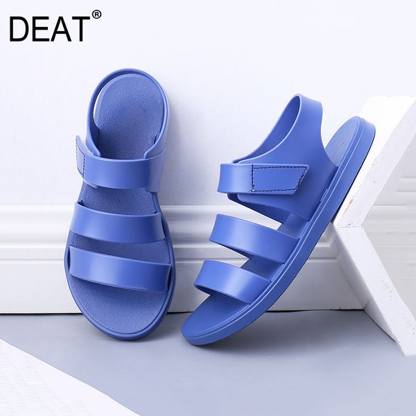 

deat] 2020 новая весна лето круглый toe hook pvc выдалбливают non-slip дышащие платформа сандалии женская обувь tide 10i815, Black