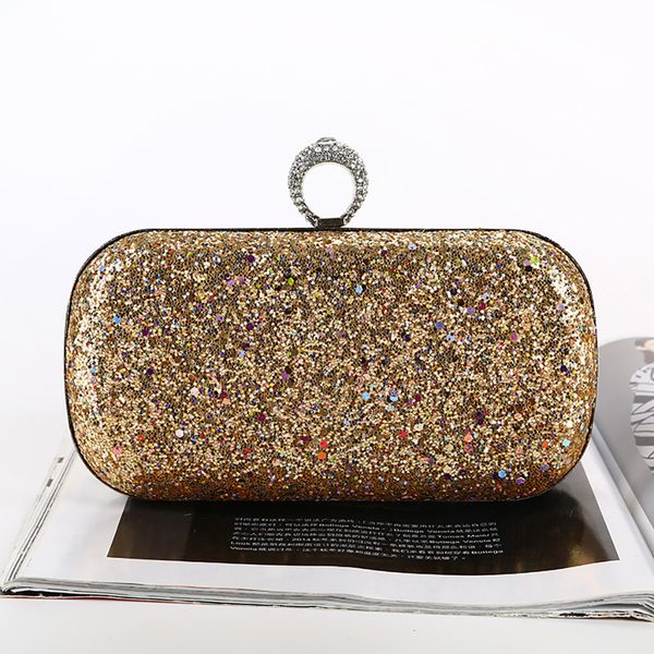 

golden evening clutch bag women bags wedding shiny handbags bridal metal bow clutches bag shoulder bag#a3