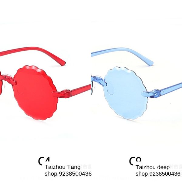 

конфеты цвета цветок солнце детские солнцезащитные очки личности бескаркасных полигон солнцезащитные очки, Blue