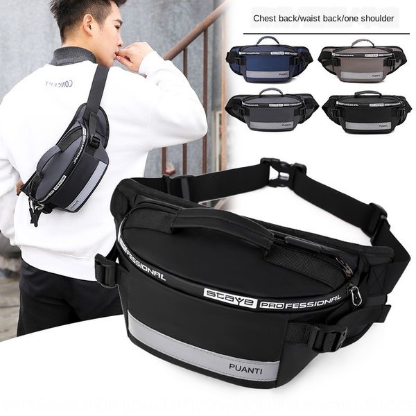 

2020 new fashion outdoor reflective strip phone running close-fitting running reflective strip chest bag anti-theft mobile phone bag