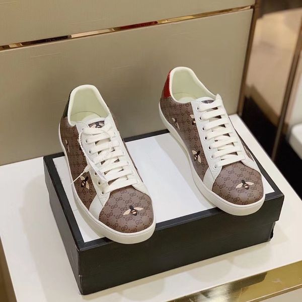 

2020 paris full g bee luxury trendy mens designer sneakers casual shoes guchi trainers flat chaussures with box size 38-44
