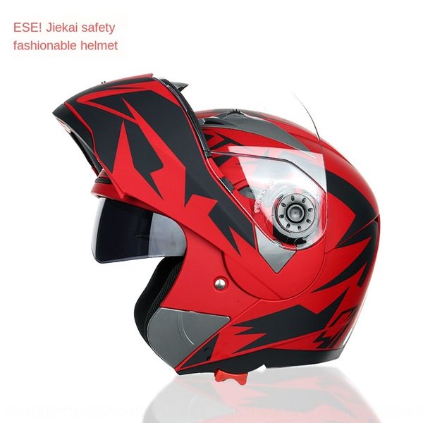

1rccy jiekai motorcycle men's and women's autumn and winter motorcycle lens helmet four seasons universal full cover cover full he