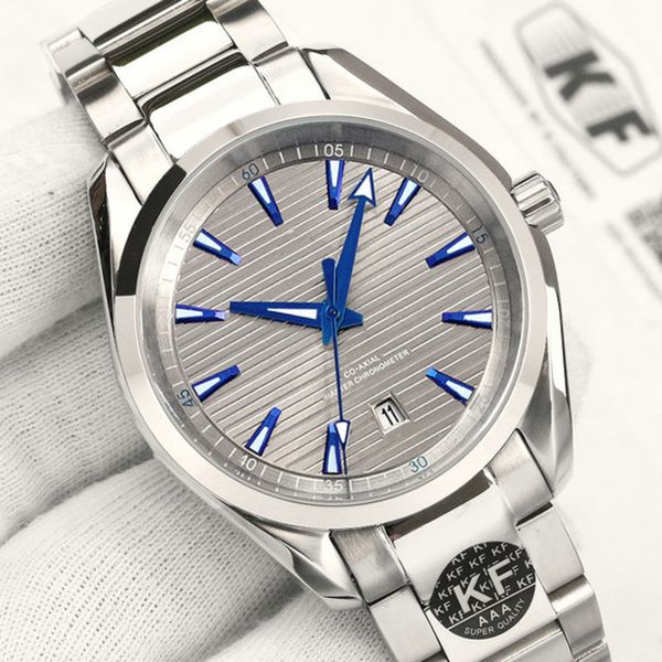 

watches steel wristwatches mechanical watches men automatic man movement mens stainless 150m clasp watch folding oakqc, Slivery;brown