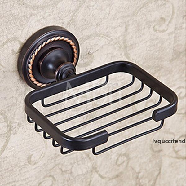 

home decoration wall mounted soap basket oil -rubbed bronze soap holder bath soild brass black soap dish bathroom accessories
