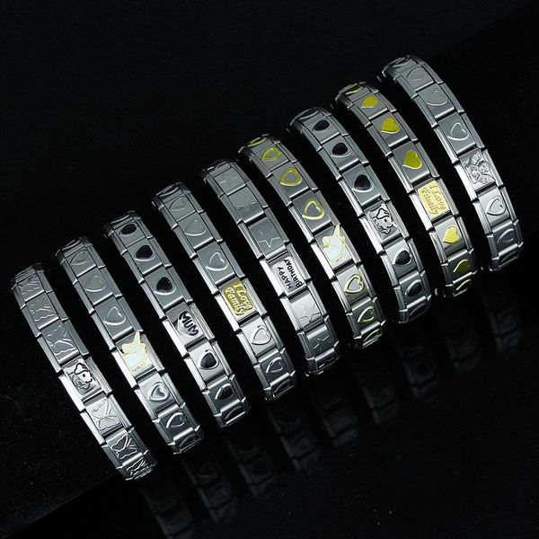 

braceelts for women men 2019 fahsion bracelet bangle heart angel animal dog unicorn stainless steel bracelet wholesale jewelry, Black