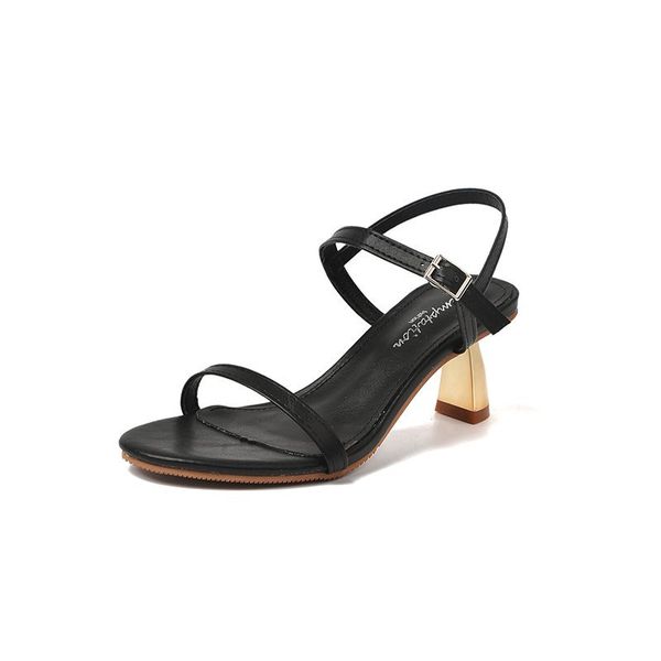 

jinjin-75-summer sandals slippers indoor outdoor flip-flops beach shoes fashion casual leather slippers chancla mujer, Black