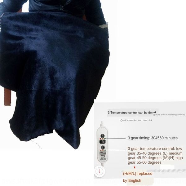 

blanket electric shawl usb heating blanket usb electric heating shawl, Blue;gray