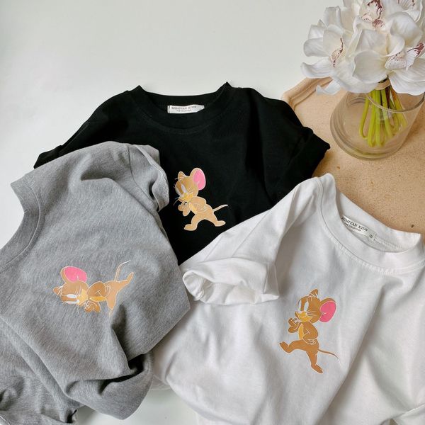 

jcm6p щурясь 2020 летний новый детский мультфильм напечатаны t- ребенка с коротким рукавом top трусы футболки трусы случайные база шир топ м, Blue