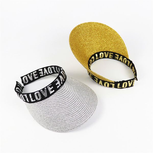 

women fashion love printed straw cap summer breathable ess empty sun hat beach holiday sport gorros, Blue;gray