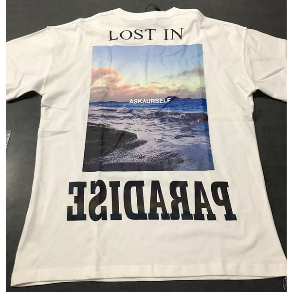 

inside out vintage askyurself t shirt men women lost in paradise 3m colorful reflective askyurself t-shirt tee, White;black