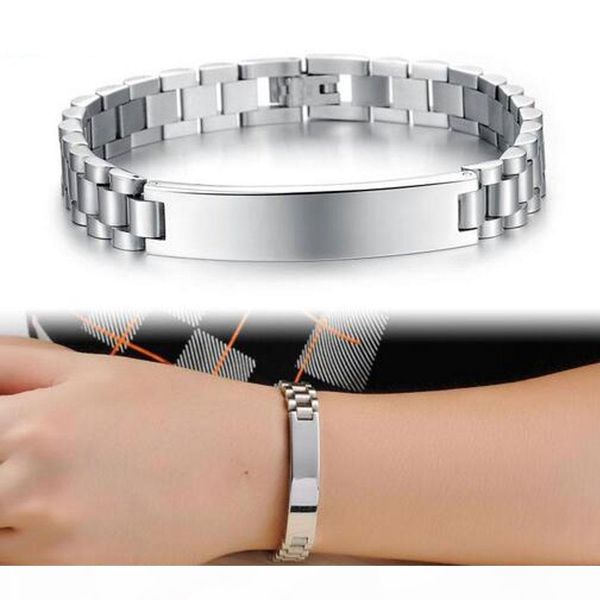 

f 10mm id cuban bracelets charm 316l stainless steel bracelet for men women hip hop jewelry gifts adjustable length, Black