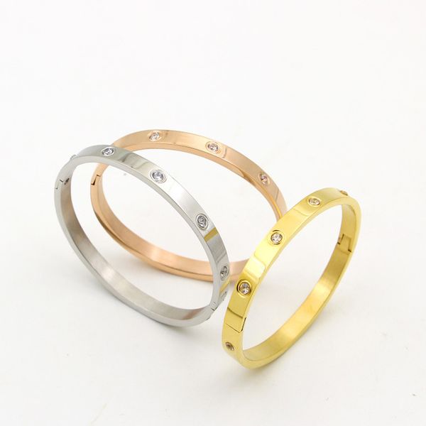 

the korean version of full drill with drill lovers bracelet button accessory titanium sand all-match paragraph bracelet and pull, Black