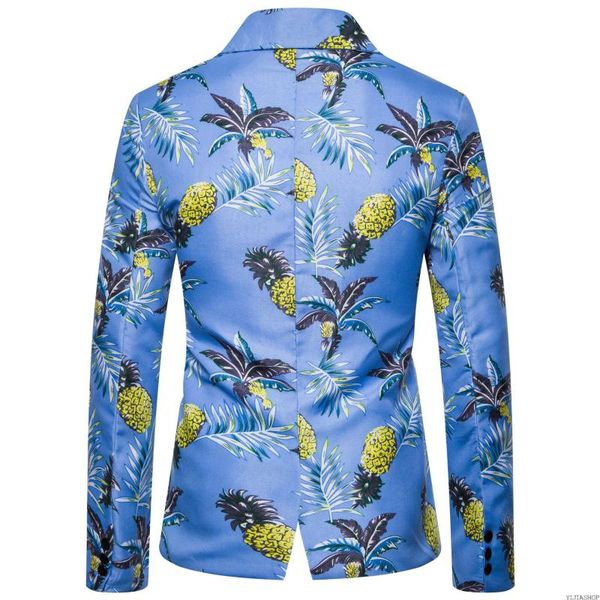 

new bohemian blazer men's blazer jacket casual suit jacket slim party suit color printed, White;black