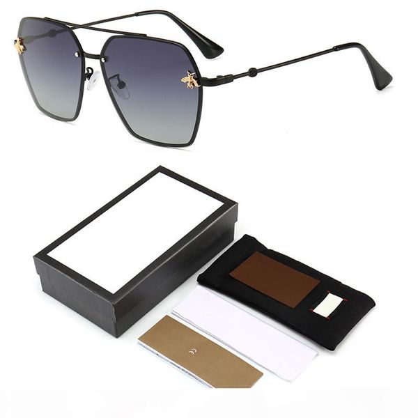 

2019 fashion women small bee sunglasses colourful rivet glasses female male outdoor traveling eyeglasses uv400 with logo and box, White;black