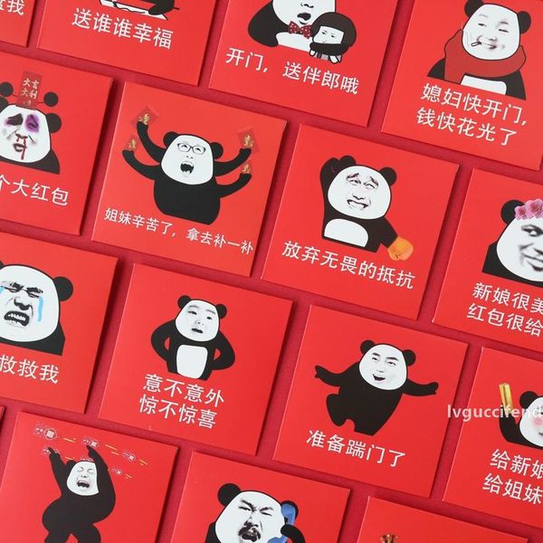 

72pcs married chinese wedding opening door red envelope funny series 8.5x8.5cm