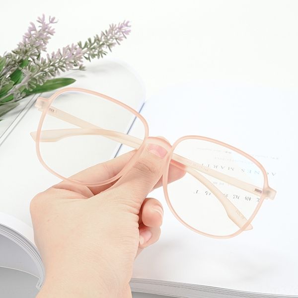 

internet celebrity tr90 glasses frame multicolor plain myopia ultra light transparent simple glasses frame, Silver