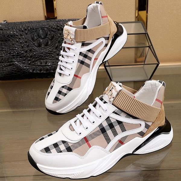 

new drop ship mens shoes new arrival fashion autumn and winter footwears chunky sneakers lace -up plus size casual men shoes zapatillas homb, Black