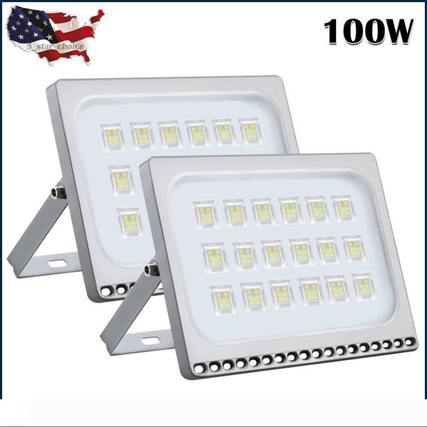 

floodlights outdoor lighting for home garden 2pcs slim 100w led floodlight outdoor security lights 110v cool white