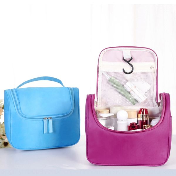 

jzeku bag female waterproof travel large capacity portable hanging face wash female storage double open wash bag adhesive hook travel stora