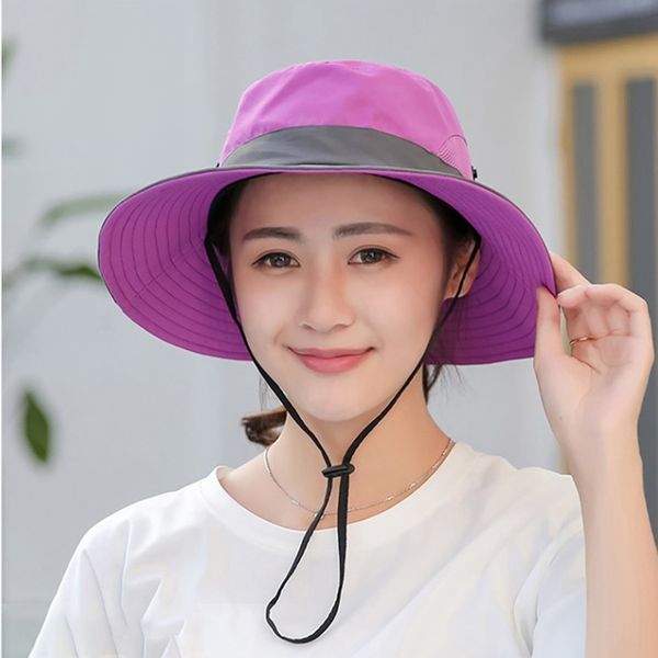 

горячие женщины открытый cap uv защиты складная вязаная wide open summer beach hat рыбалка, Black;white