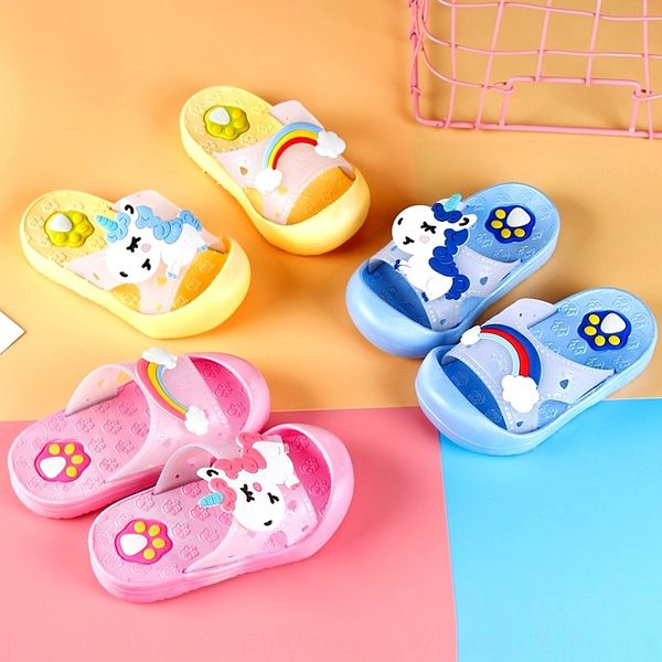 

cartoon massage beach baotou massage slippers for children feet protection cute outdoor slippers for children, Black;grey