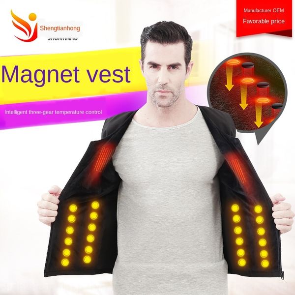 

магнит электрическое отопление для мужчин и женщины зарядки нагревая тепло всей зимы тела холодостойкой постоянной температуры жилет жилет о, Black;white