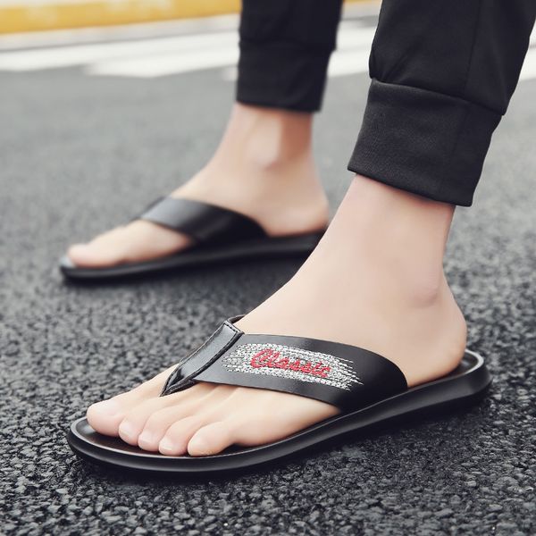 

summer new breathable genuine leather and non-slip sandals casual fashion sandals men's large size