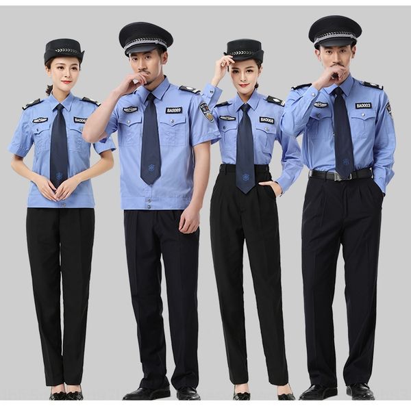 

2011 new security clothing short-sleeved shirt uniform half-sleeved shirt summer clothing property suit for men and women, Black;red