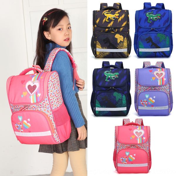 

6qjfz new schoolbag for primary bag backpack school students fashionable korean casual multi-function shoulder-reducing spine children backp