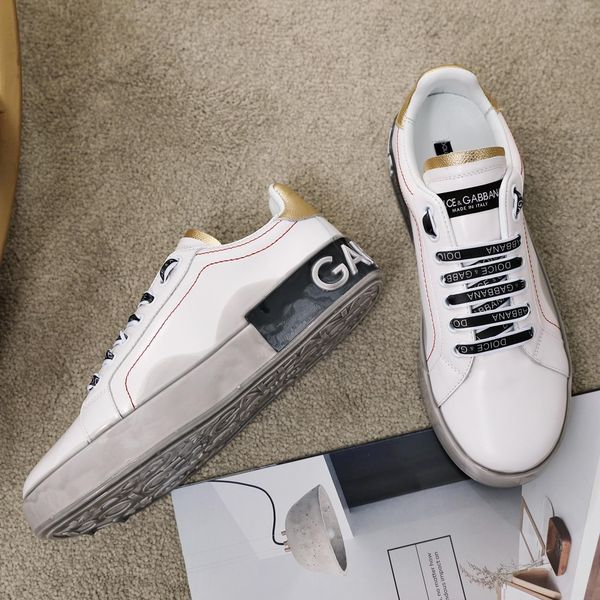 

2020p new trend hand-painted doodle leather party casual shoes outdoor men and women sports shoes wild couple shoes, size 35-451, Black