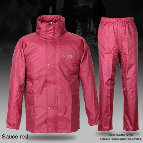 

outdoor raincoat suit for men motorcycle waterproof women rain coat raining manteau femme home decoration accessories 50yy0031, Red;brown
