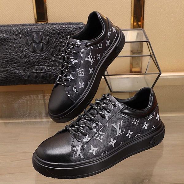 

drop ship mens shoes scarpe da uomo di lusso fashion classic lightweight vintage luxury sneakers sports lace -up plus size casual men shoes, Black