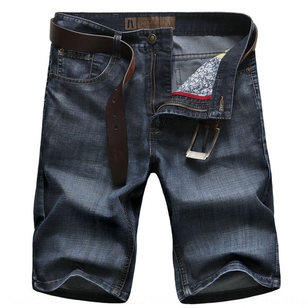 

vwq1o summer new cropped pants men's casual loose straight denim and 077 summer new cropped pants men's casual loose straight deni, Blue