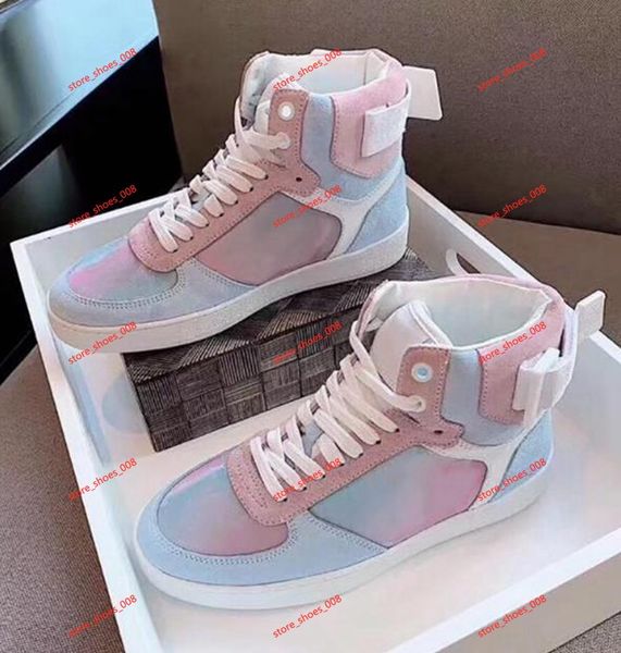 

2020 new men's retro sneakers calfskin high ladies rainbow multi-sport shoes boots casual shoes latest rivoli, Black