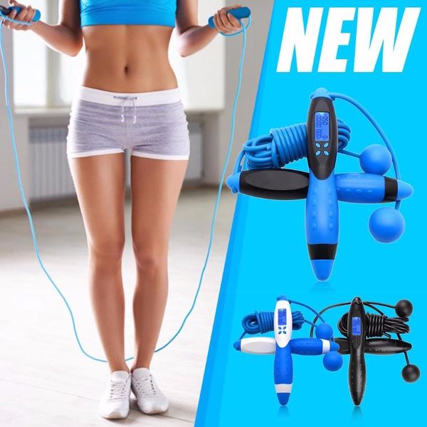 

multifunctional electronic memory counting rope easily adjustable precise digital skip rope indoor/outdoor fitness equipment new