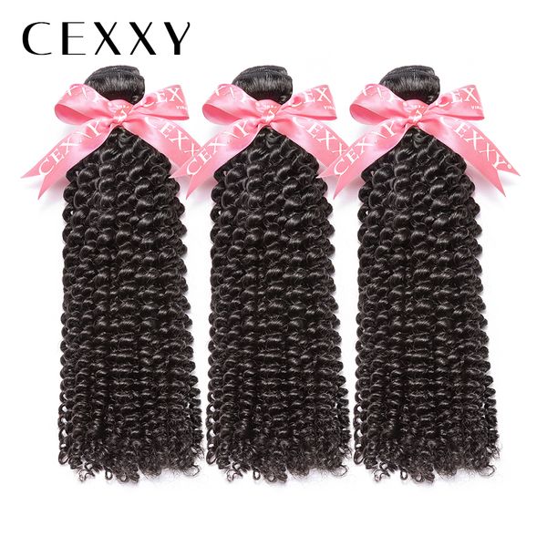 

[cexxy] onecut hair kinky curly 8-30 inch p malaysian remy hair natural color 3pcs 100% human hair weave bundles 30 inch bundles, Black;brown