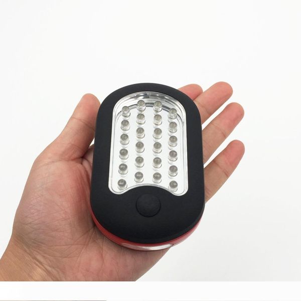

100 pcs led night light flashlight led torch lantern work light 24 portable led lights camping bicycle lamp with built-in magnet hook