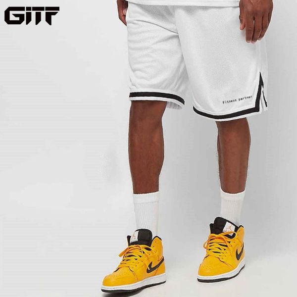 

gitf 2020 new breathability loose sports shorts man gym fitness knee length sweatpants male jogger workout running men shorts, Black;blue