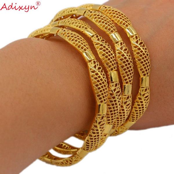

adixyn 24k dubai bracelets&bangles for women girl gold color/copper bangle wedding bride jewelry n071020, Black