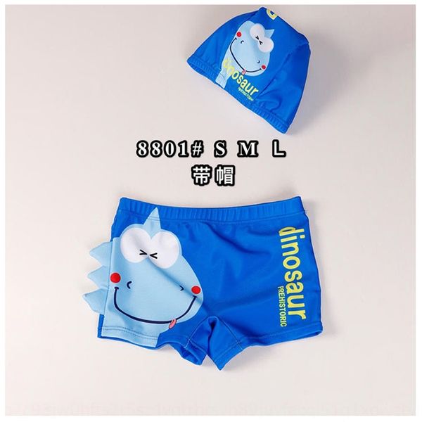 

ujjrh 2020 children's baby boys korean boxer baby dinosaur crocodile small medium and large cap trunks swimming trunks children swimmin, Black