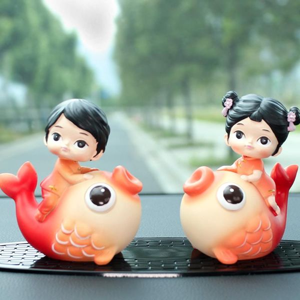 

1pc automobile interior ornament resin carp sculpture for decoration
