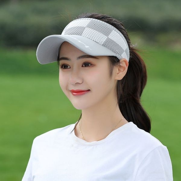 

summer outdoor cap sports empty letter breathable lengthened eaves knitted sun female baseball cap hat baseball hat, Blue;gray