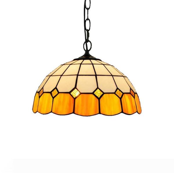 

european simple mediterranean creative glass table lamp tiffany stained retro restaurant bedroom bar orange chandelier tf069