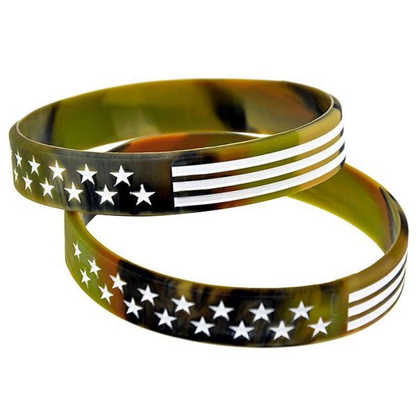 

2020 trump silicone bracelet keep america great trump campaign bracelet stars and stripes camo american fashion wristband
